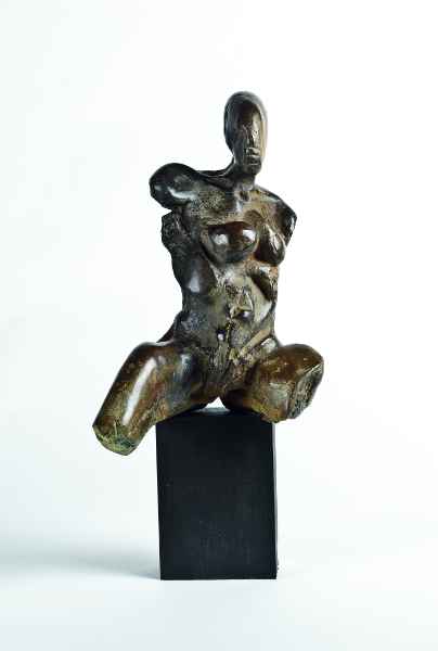 Franta - D'Homme à Hommes : Franta, Petite femme assise, bronze, hauteur 29 cm